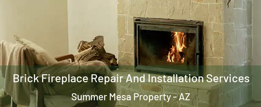 Brick Fireplace Repair And Installation Services Summer Mesa Property - AZ