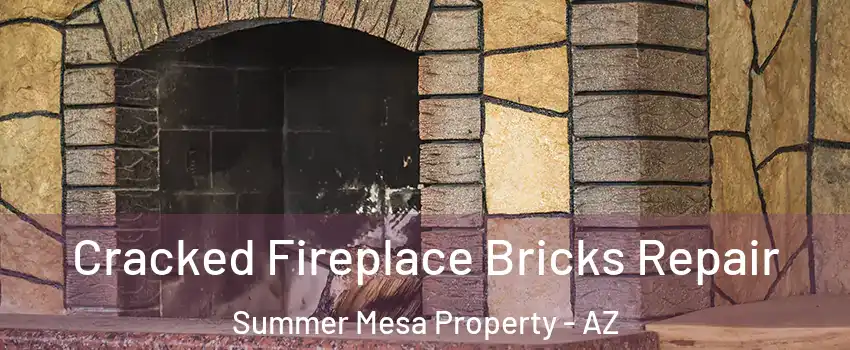 Cracked Fireplace Bricks Repair Summer Mesa Property - AZ