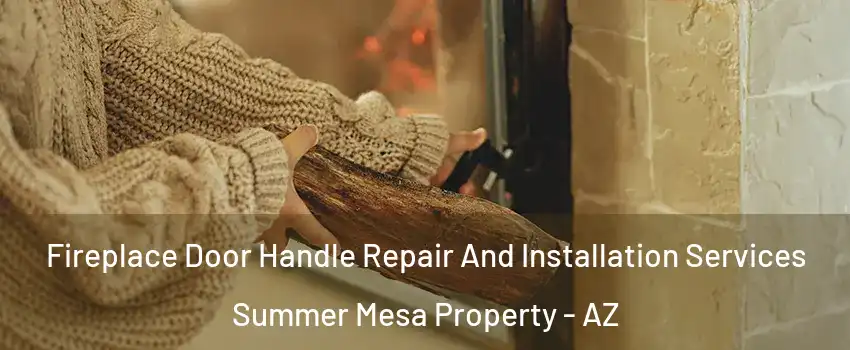 Fireplace Door Handle Repair And Installation Services Summer Mesa Property - AZ