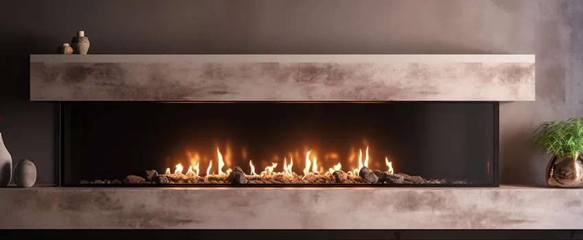 Gas Refractory Fireplace Logs in Tiffany Square Condominium, AZ