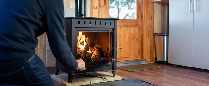 Open Hearth Wood Fireplace Installation in Tiffany Square Condominium, AZ