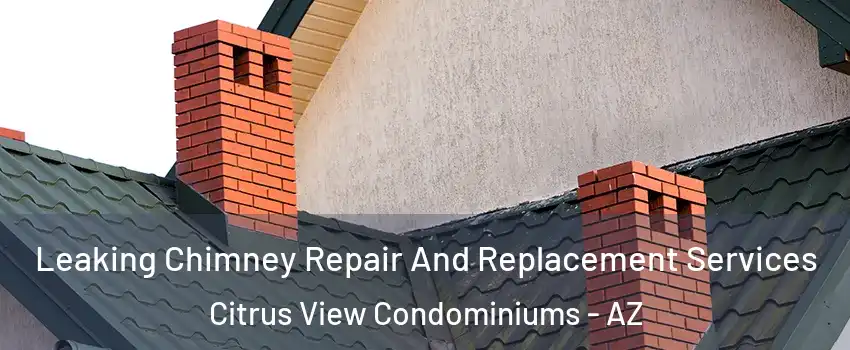 Leaking Chimney Repair And Replacement Services Citrus View Condominiums - AZ