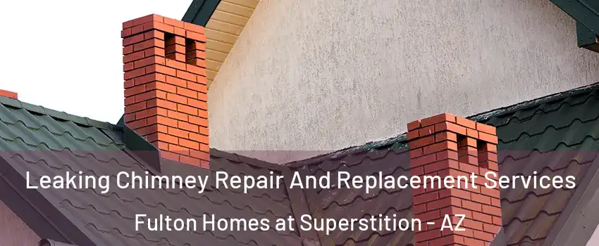 Leaking Chimney Repair And Replacement Services Fulton Homes at Superstition - AZ