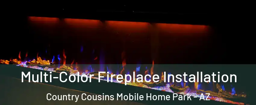 Multi-Color Fireplace Installation Country Cousins Mobile Home Park - AZ