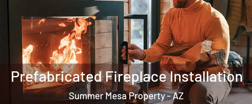 Prefabricated Fireplace Installation Summer Mesa Property - AZ